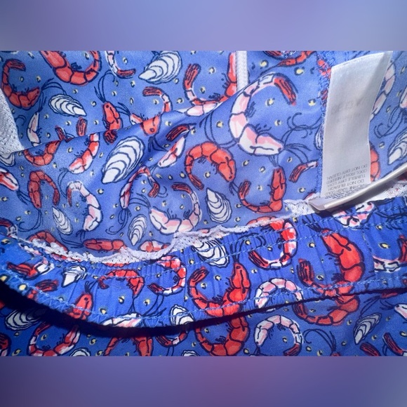Men’s Size Large Vineyard Vines “7 Inch Chappy Swim Trunks” Shrimp Print - Picture 7 of 8